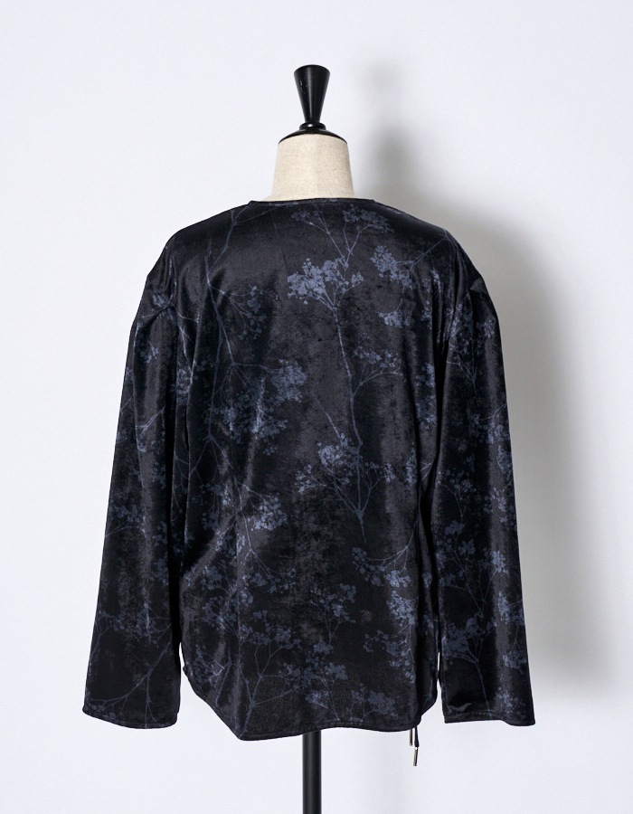 Tree Shade Velor Blouse / black