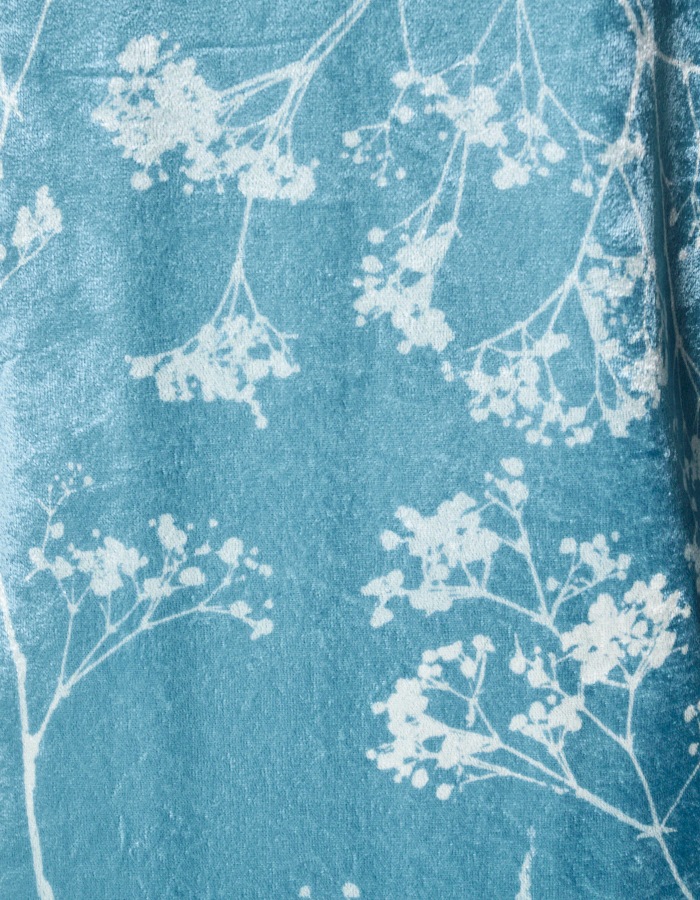 Tree Shade Velor Blouse / sax blue