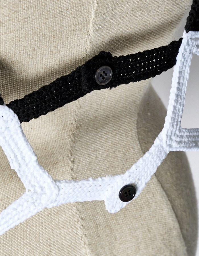 Diamond Bond Yarn Bustier / white