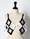 Diamond Bond Yarn Bustier / white