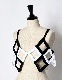 Diamond Bond Yarn Bustier / white