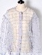 Tulle Shirring Blouse / lavender