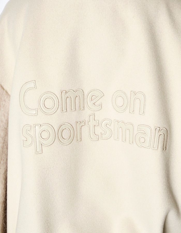 RUMCHE��VAN Wool Mohair Stadium Jumper / ivory