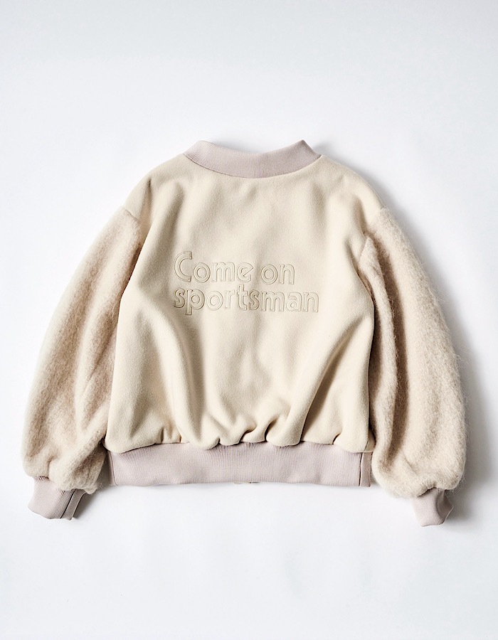 RUMCHE��VAN Wool Mohair Stadium Jumper / ivory