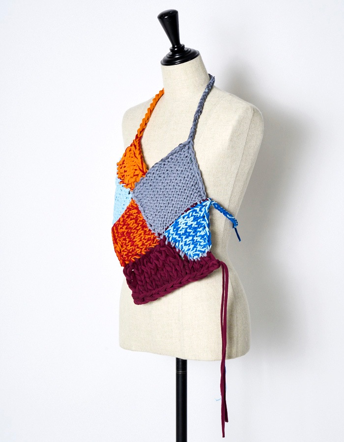 Remake T-shirt Knit Bustier / multi | REMAKE | RUMCHE