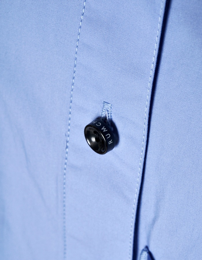 Cotton Moon Ruffle Shirt / sax
