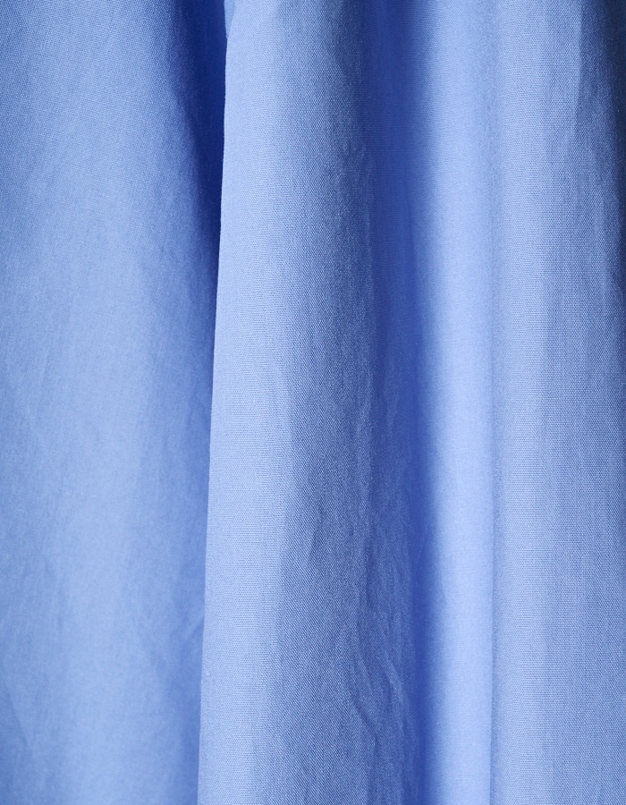 Cotton Moon Ruffle Shirt / sax