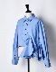 Cotton Moon Ruffle Shirt / sax