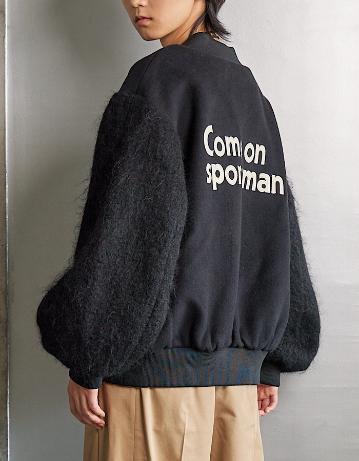 RUMCHE��VAN Wool Mohair Stadium Jumper / black