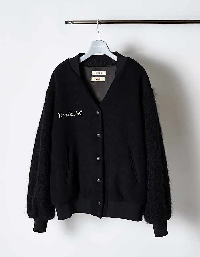 RUMCHE��VAN Wool Mohair Stadium Jumper / black