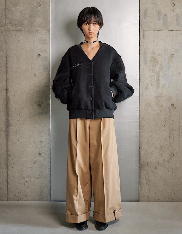 RUMCHE��VAN Wool Mohair Stadium Jumper / black