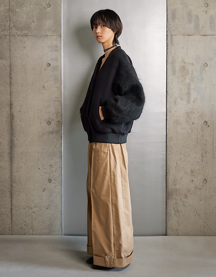 RUMCHE��VAN Wool Mohair Stadium Jumper / black