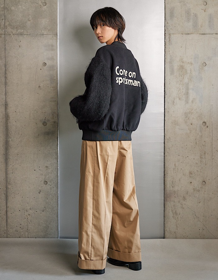 RUMCHE��VAN Wool Mohair Stadium Jumper / black