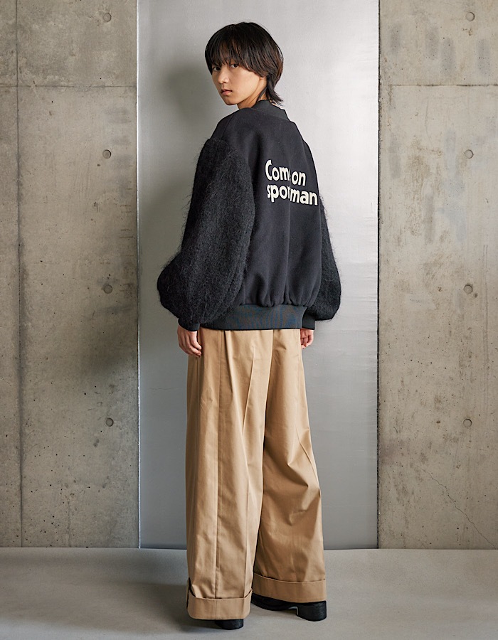 RUMCHE��VAN Wool Mohair Stadium Jumper / black