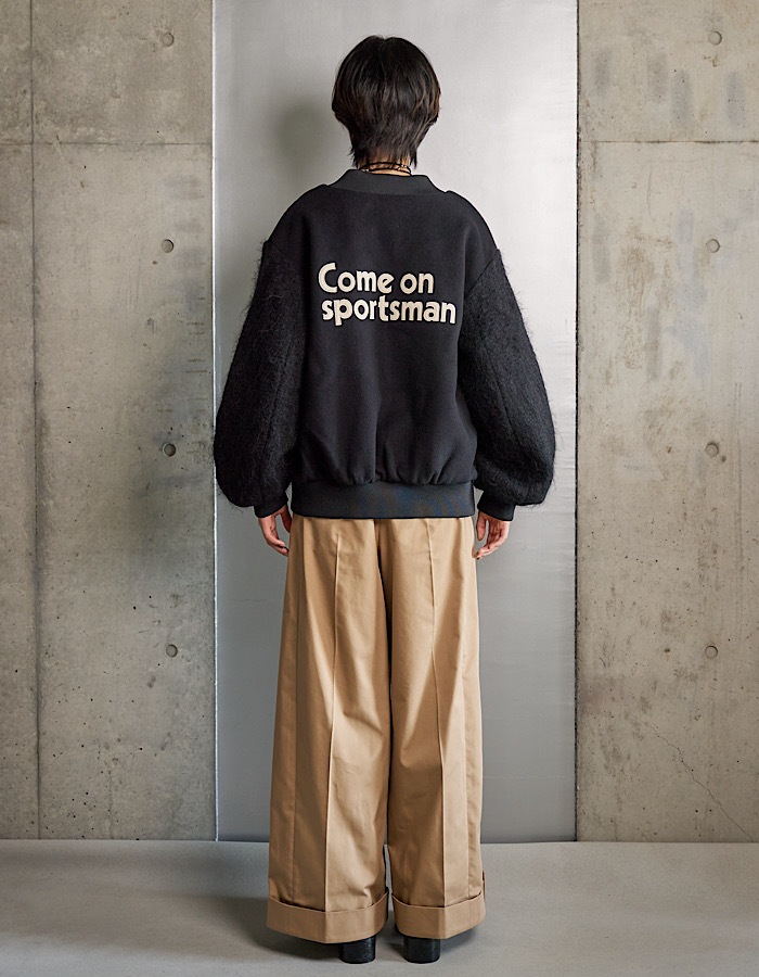 RUMCHE��VAN Wool Mohair Stadium Jumper / black