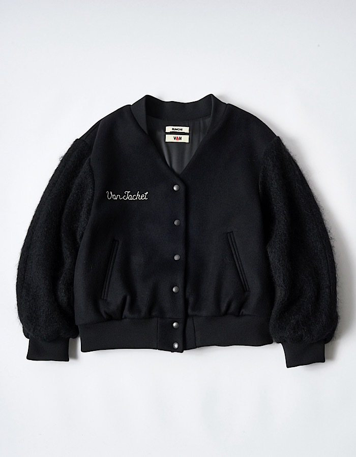 RUMCHE��VAN Wool Mohair Stadium Jumper / black