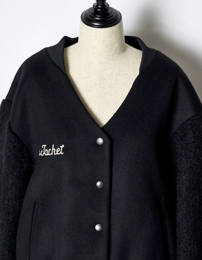 RUMCHE��VAN Wool Mohair Stadium Jumper / black
