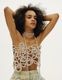 Ladder Bond Yarn Choker / beige