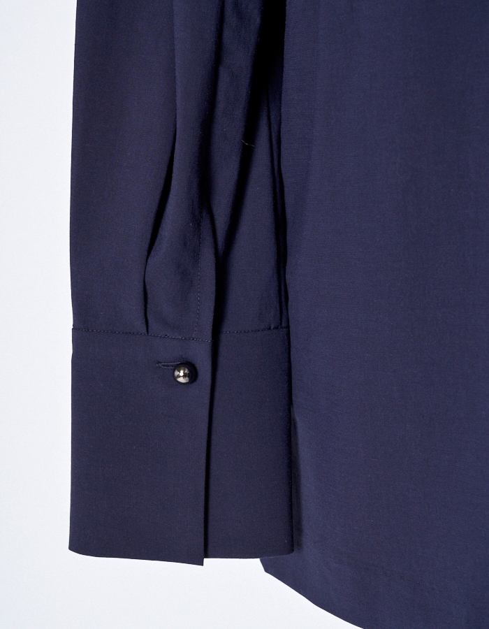 Bond Yarn Collar Blouse / navy