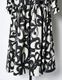 "Chain Flower" Print Dress / white