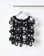 Flower Bond Yarn Vest / black