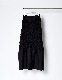 Cotton Shirring Skirt / black
