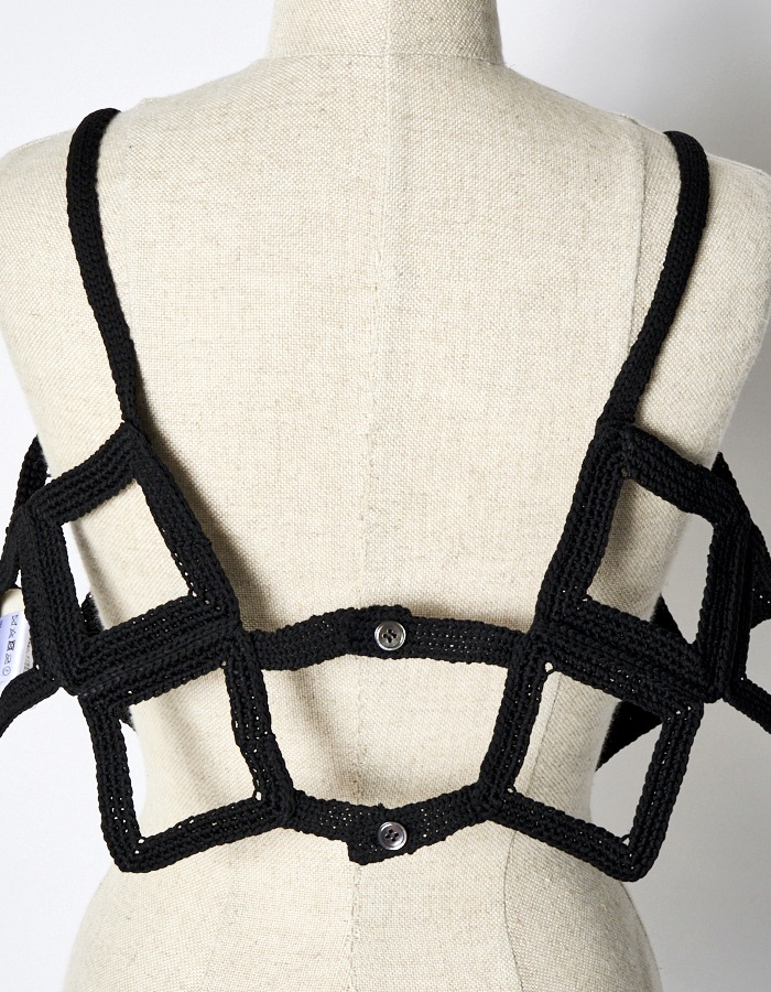 Diamond Bond Yarn Bustier / black | BOND YARN | RUMCHE