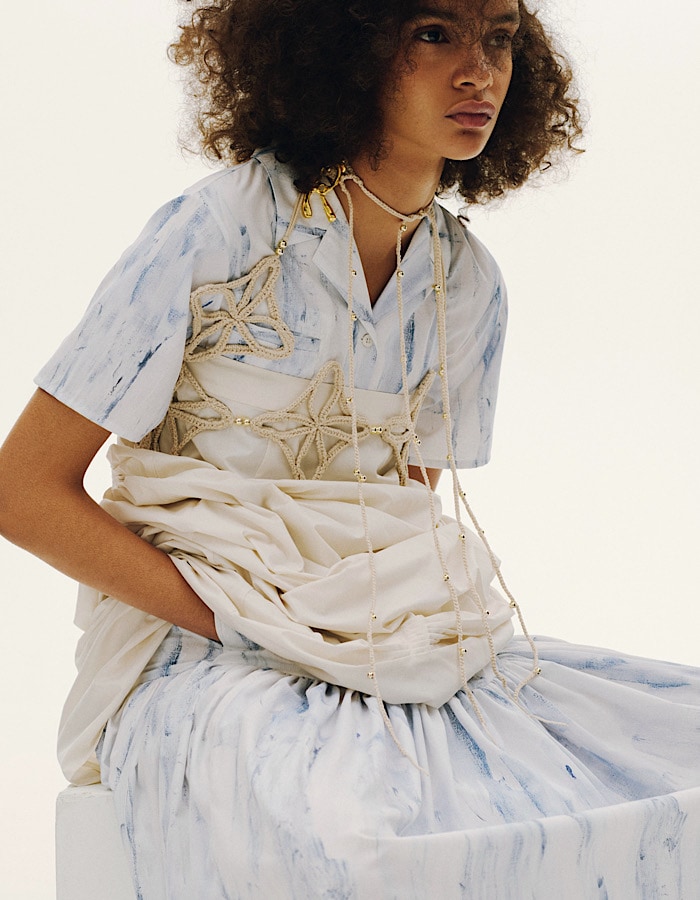 Leaf Bond Yarn Belt / black