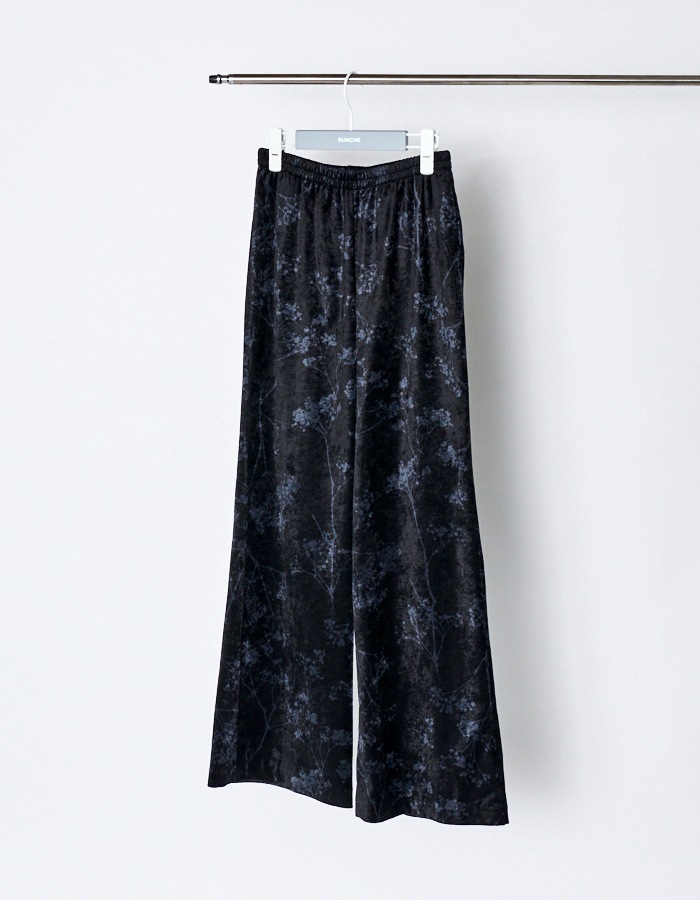 Tree Shade Velor Trousers / black