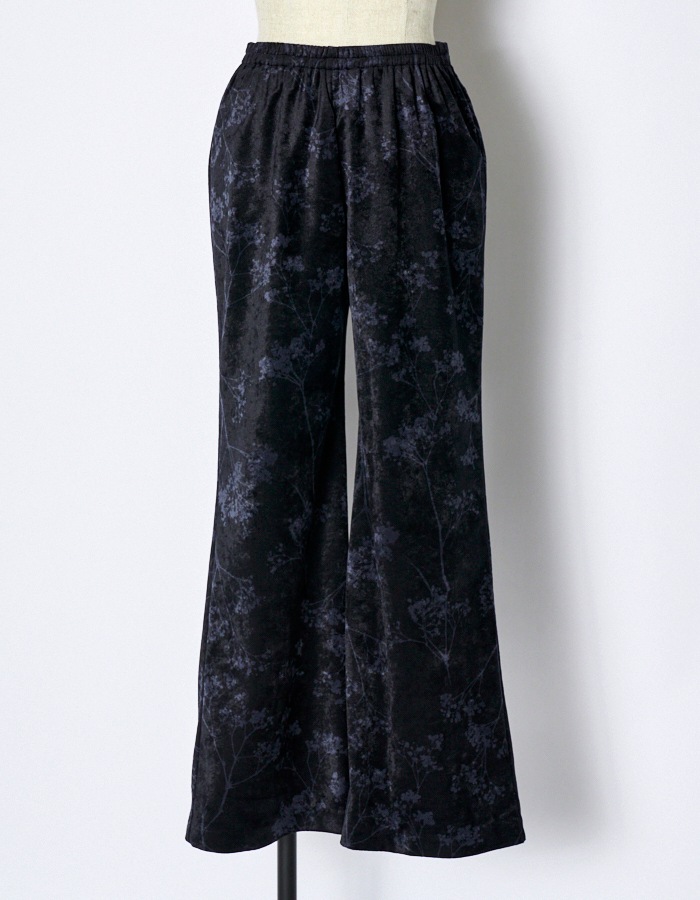 Tree Shade Velor Trousers / black