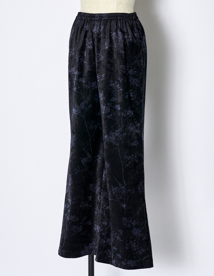 Tree Shade Velor Trousers / black