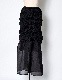 Organdy Shirring Skirt / black