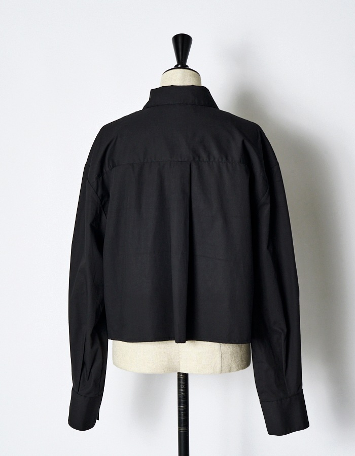 Landscape Beads Embroidery Shirt / black