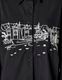 Landscape Beads Embroidery Shirt / black