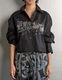 Landscape Beads Embroidery Shirt / black