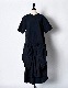 Sun & Moon Ruffle Dress / black