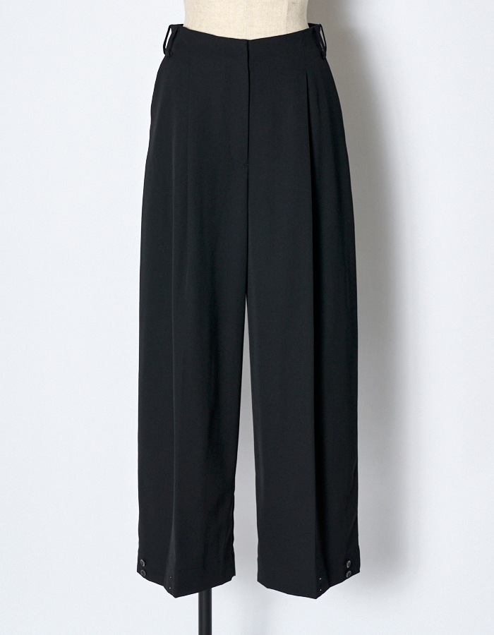 2way Tuck Form Trousers / black