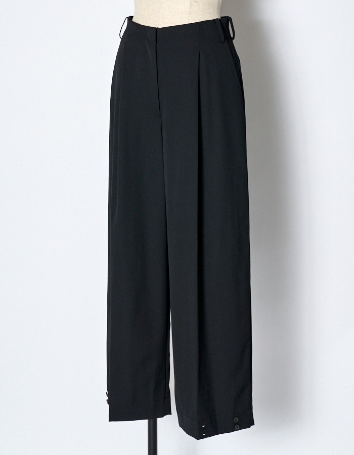2way Tuck Form Trousers / black