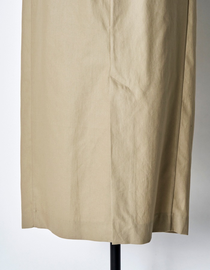 Tuck Gathered Skirt / beige