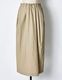 Tuck Gathered Skirt / beige