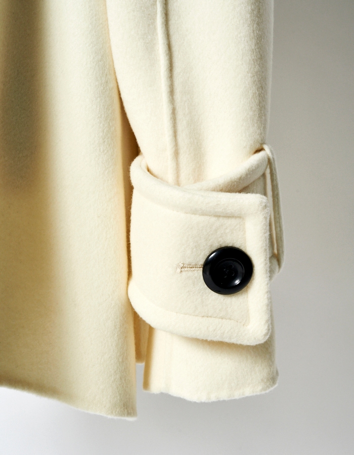 River Short Duffle Coat / white
