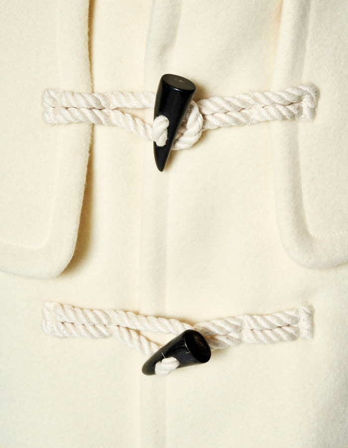 River Short Duffle Coat / white