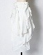 Sun & Moon Ruffle Skirt / white
