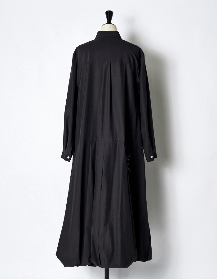 Stitch Balloon Dress / black