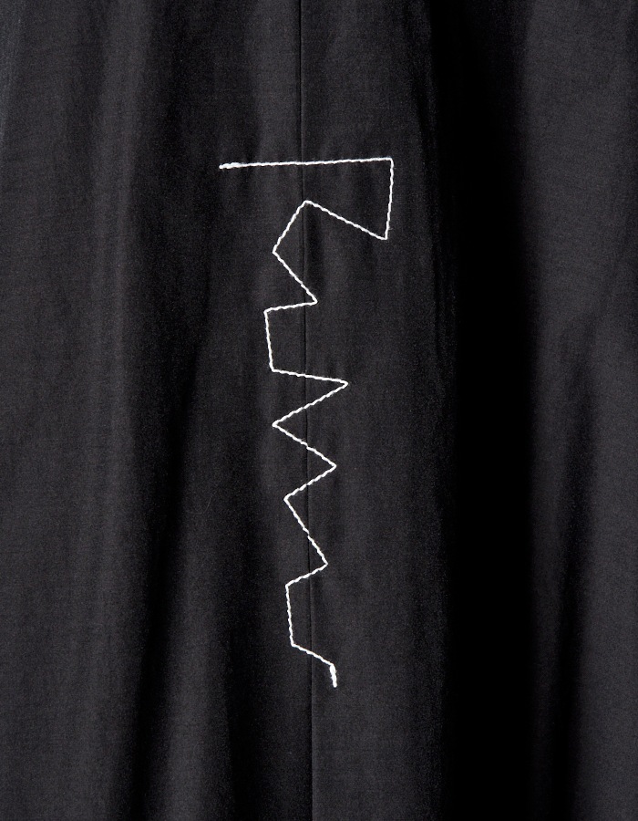 Stitch Balloon Dress / black