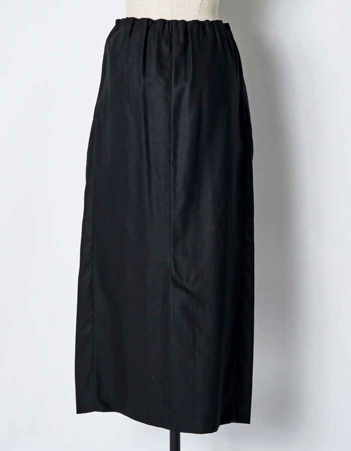 Tuck Gathered Skirt / black