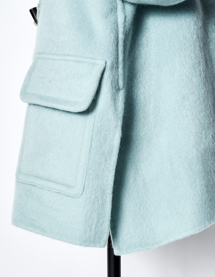 Shaggy River Short Duffle Coat / mint