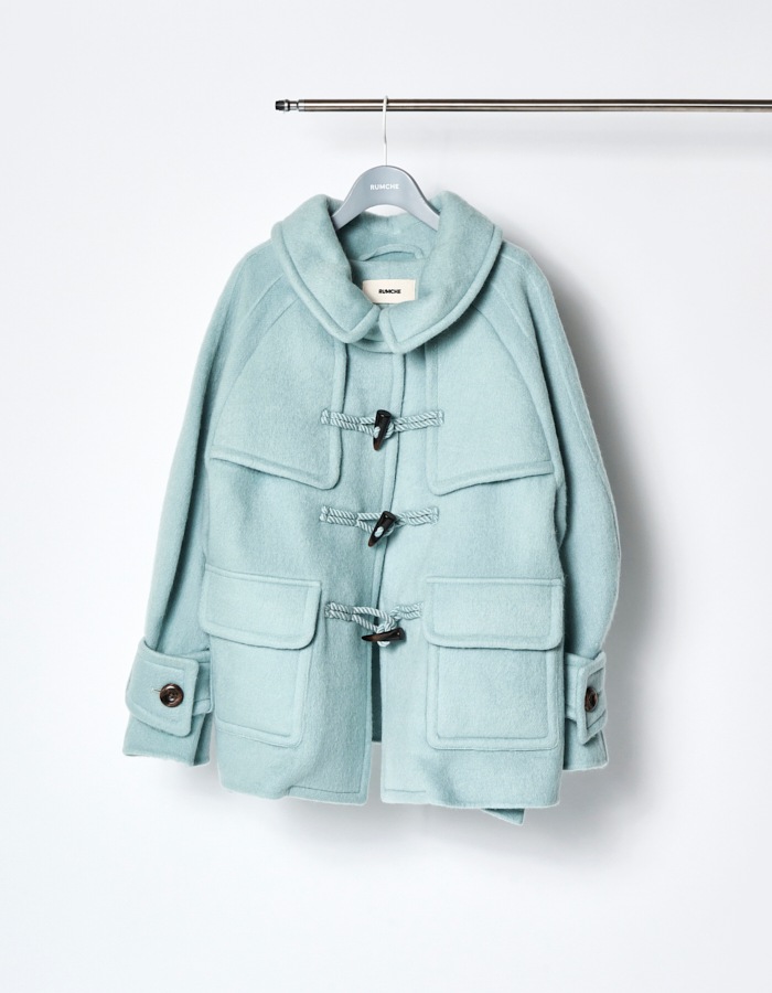 Shaggy River Short Duffle Coat / mint