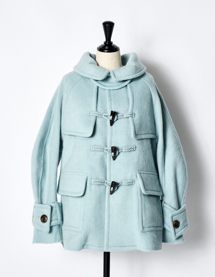 Shaggy River Short Duffle Coat / mint