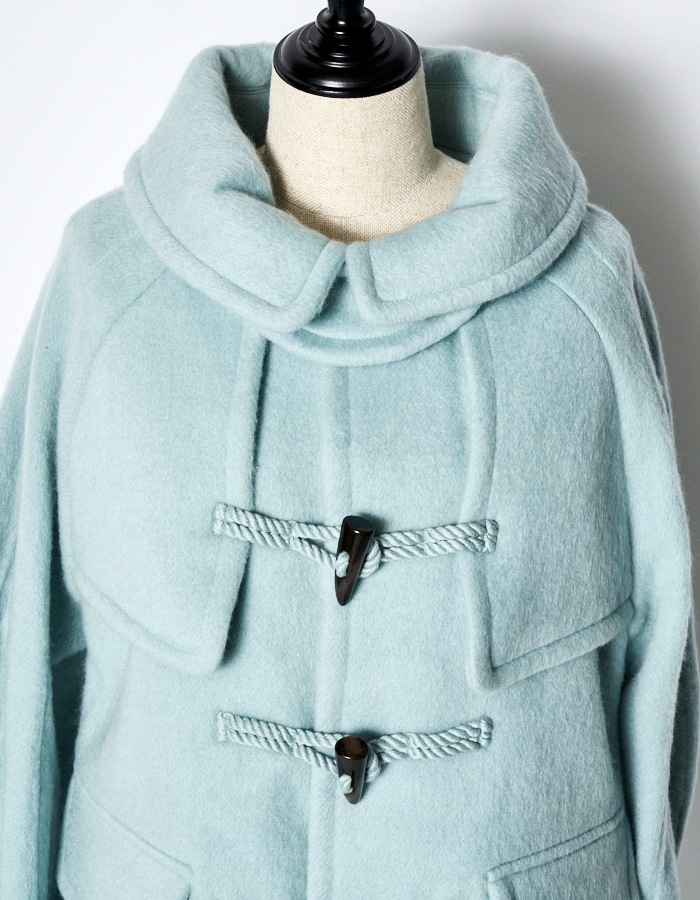 Shaggy River Short Duffle Coat / mint